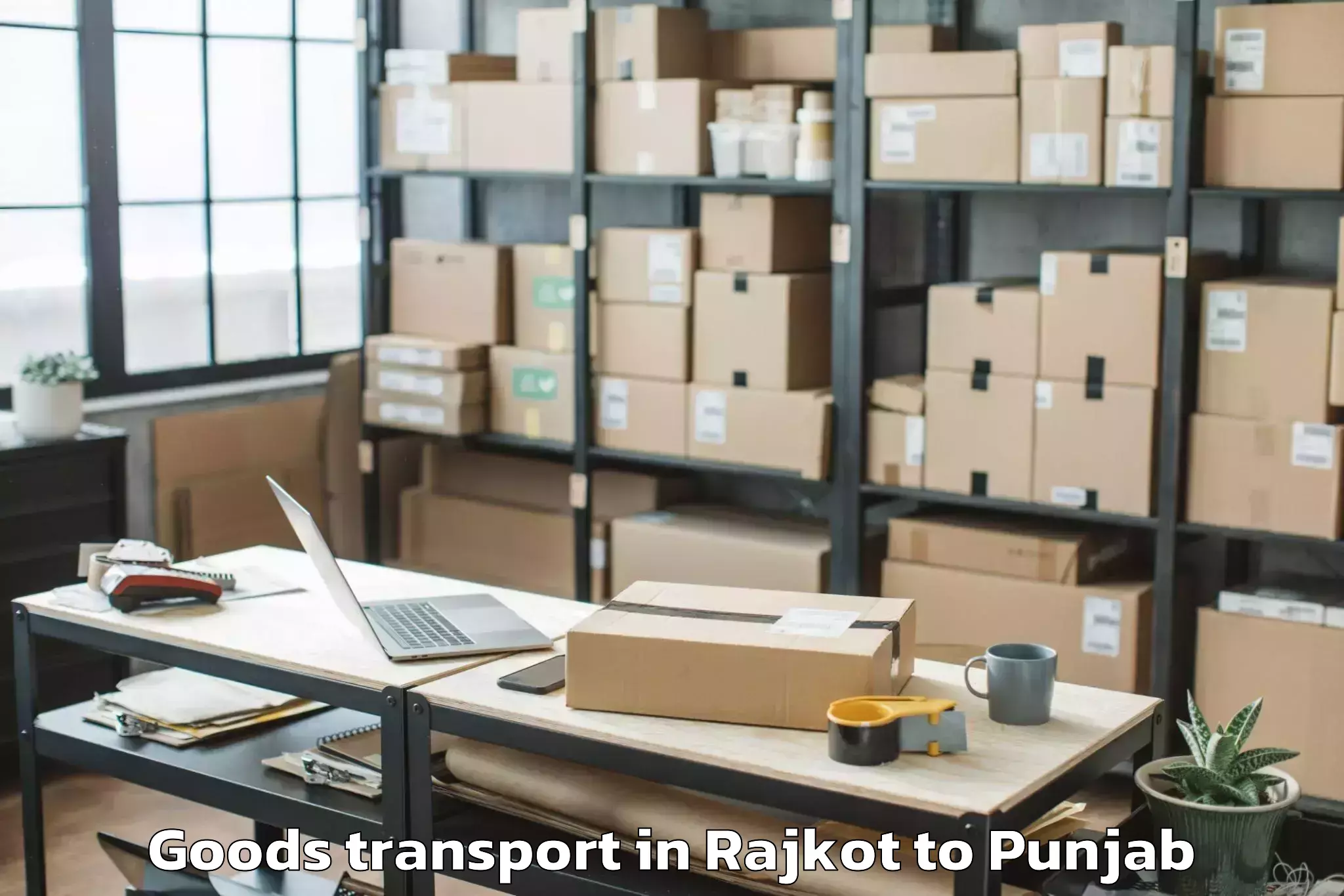 Efficient Rajkot to Tapa Goods Transport